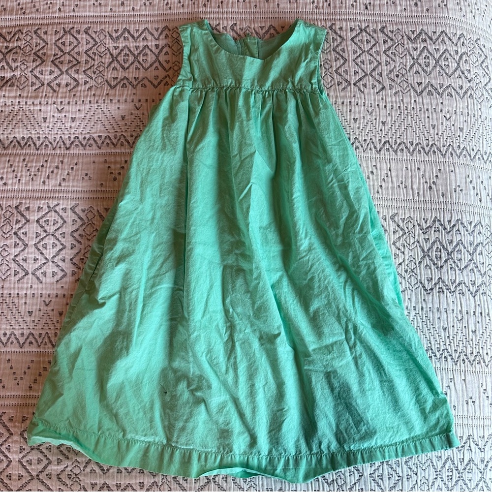 Beautiful muted lime/sea green summer dress Sz 3/4